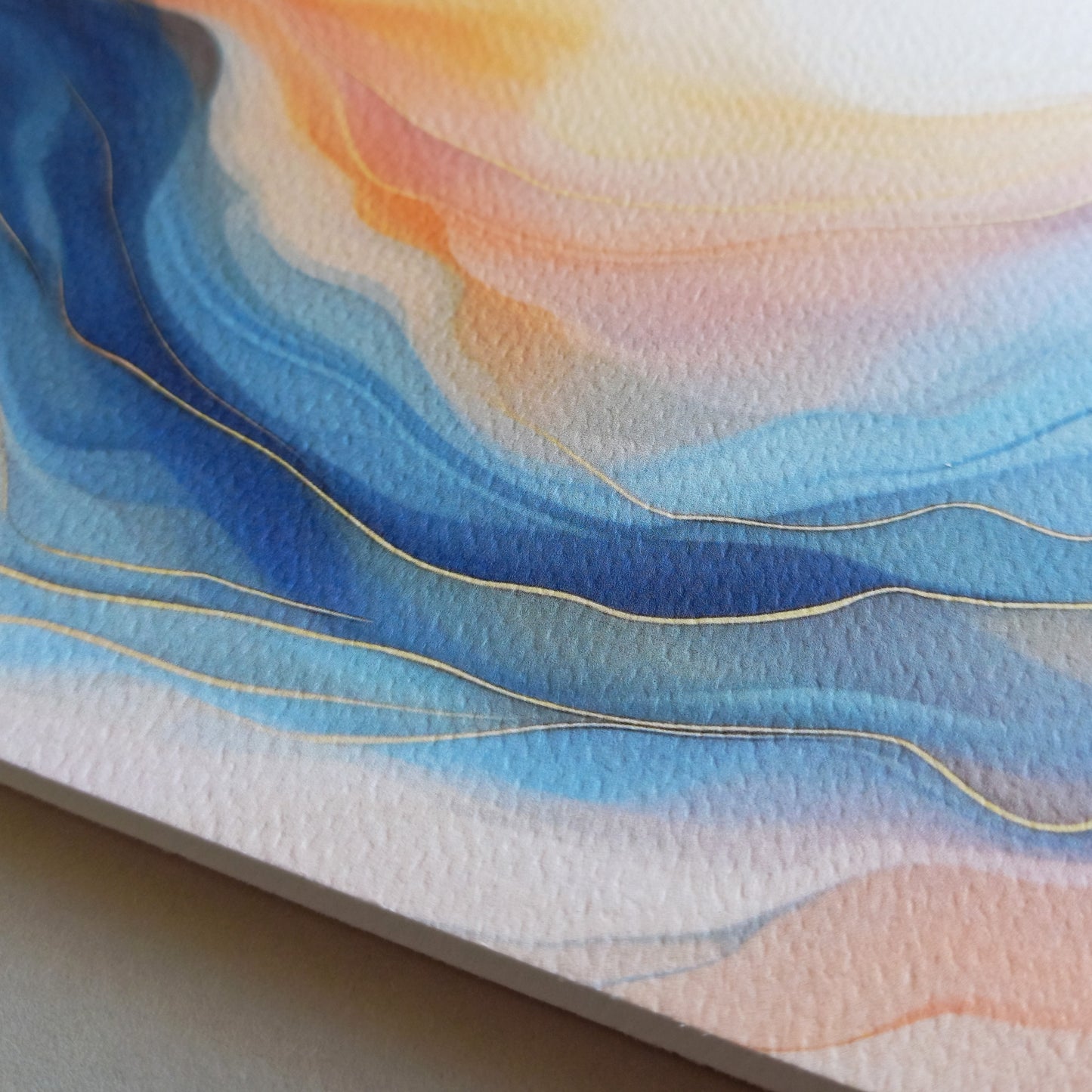 BONANI Grußkarte 10 "Goldader", 17 x 11 cm, Klappkarte inkl. Umschlag