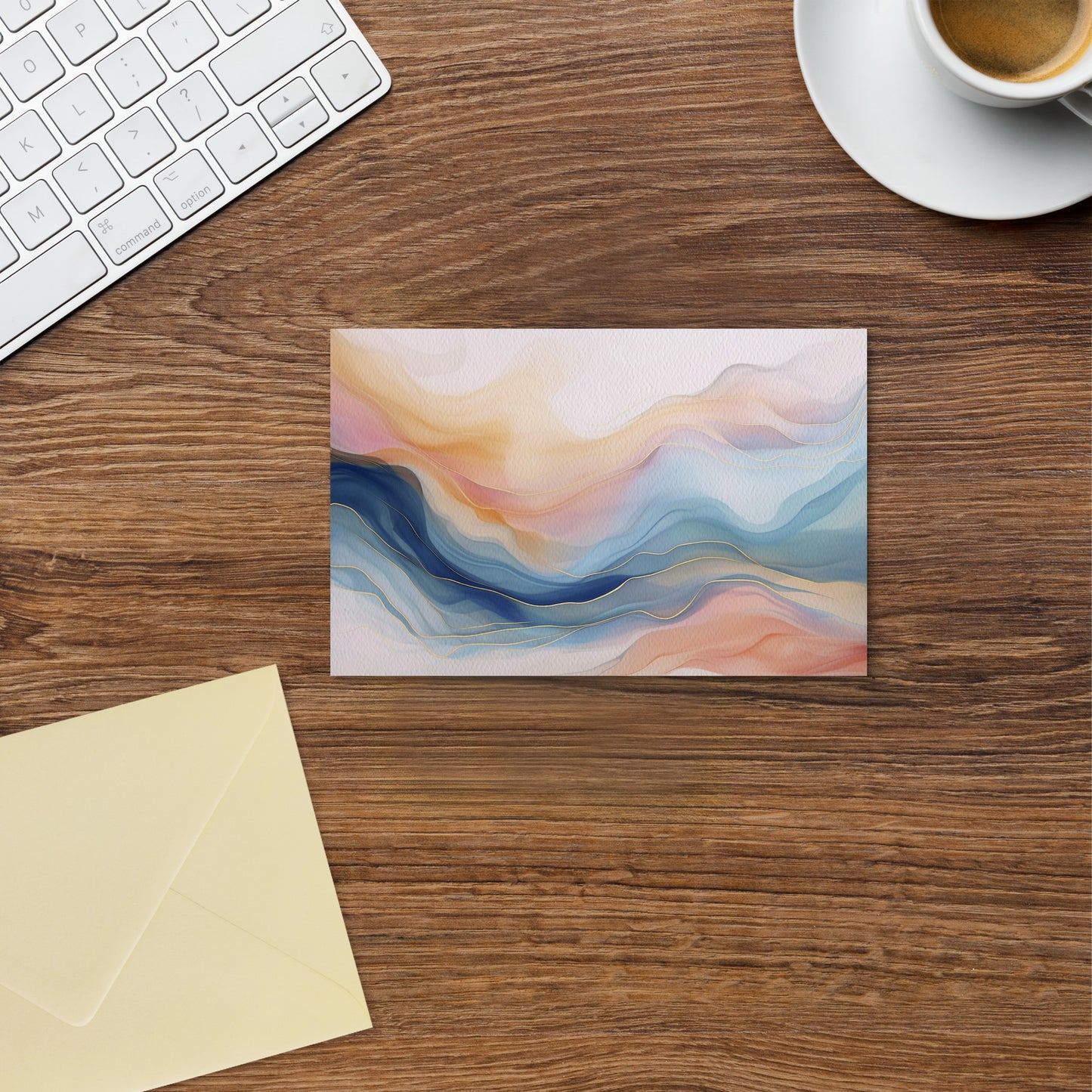 BONANI Grußkarte 10 "Goldader", 17 x 11 cm, Klappkarte inkl. Umschlag