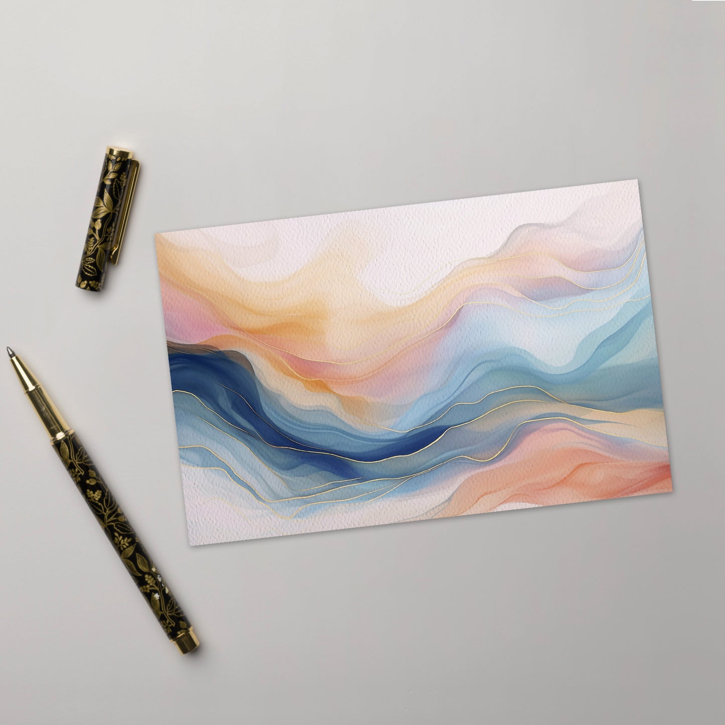 BONANI Grußkarte 10 "Goldader", 17 x 11 cm, Klappkarte inkl. Umschlag