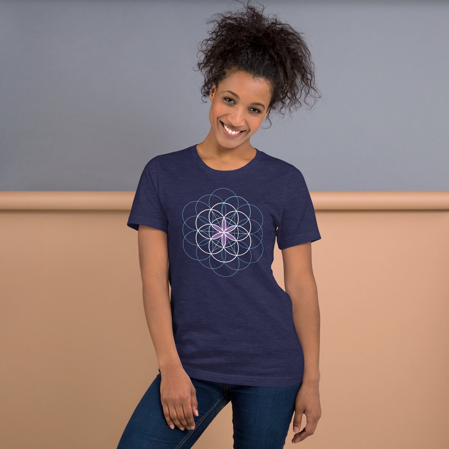 Unisex-T-Shirt "Blume des Lebens", Symbol der heiligen Geometrie