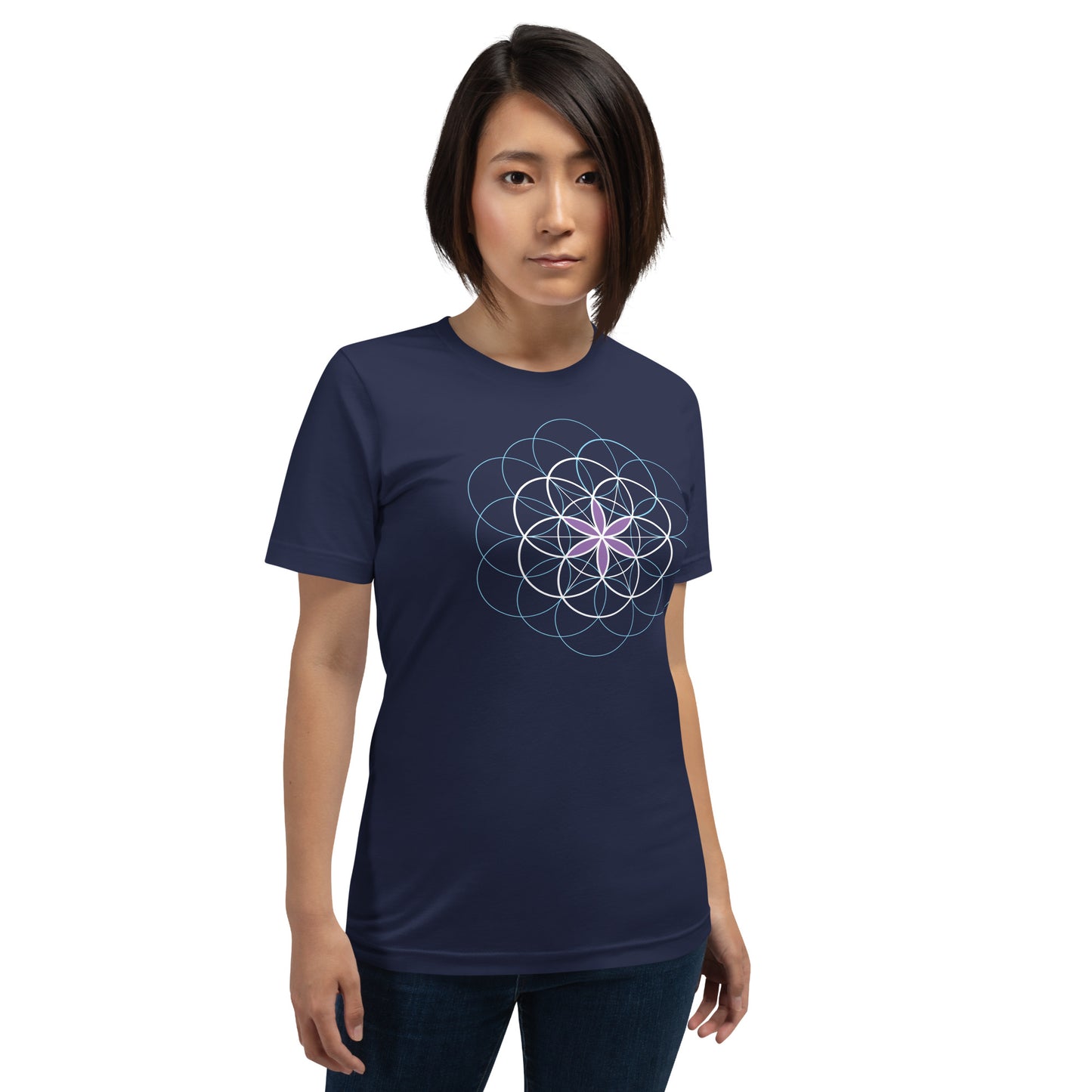 Unisex-T-Shirt "Blume des Lebens", Symbol der heiligen Geometrie