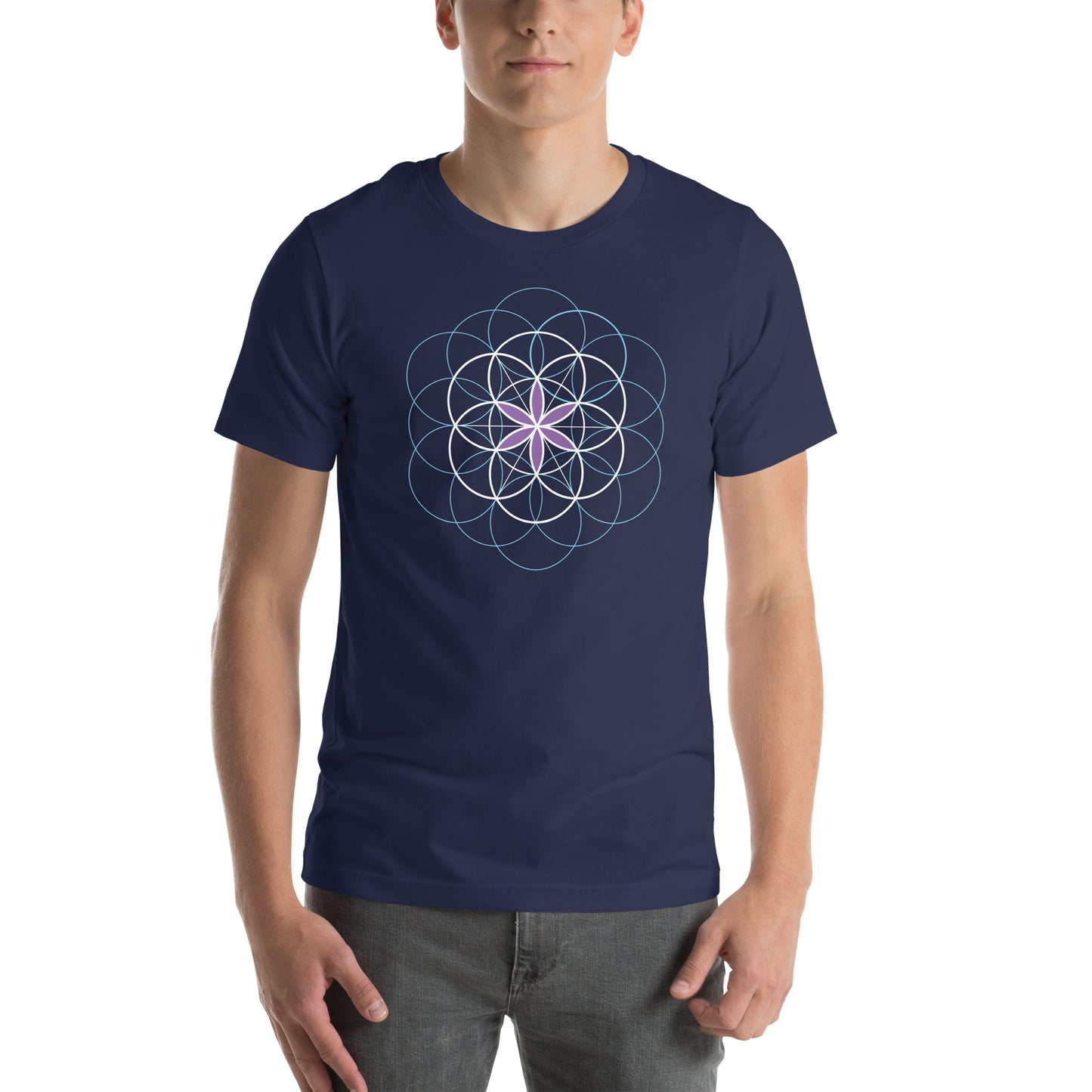 Unisex-T-Shirt "Blume des Lebens", Symbol der heiligen Geometrie
