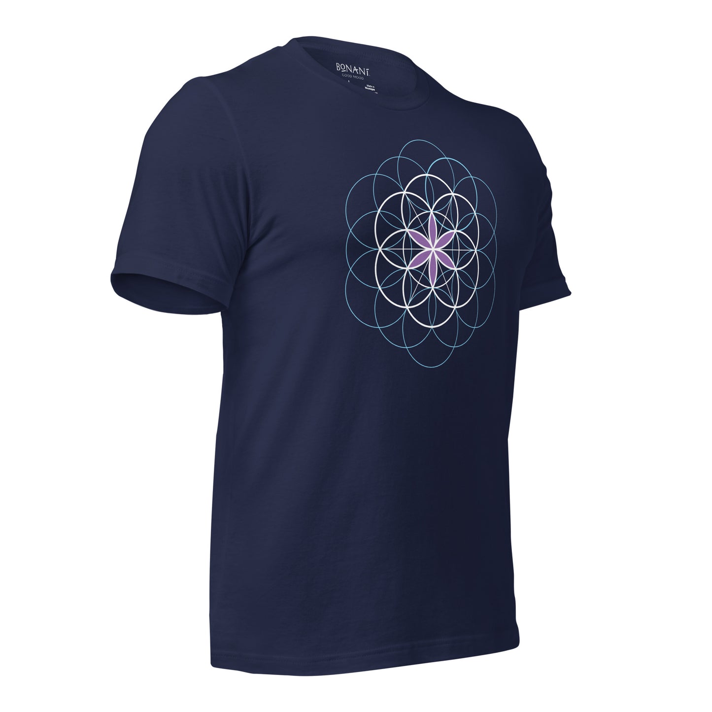 Unisex-T-Shirt "Blume des Lebens", Symbol der heiligen Geometrie