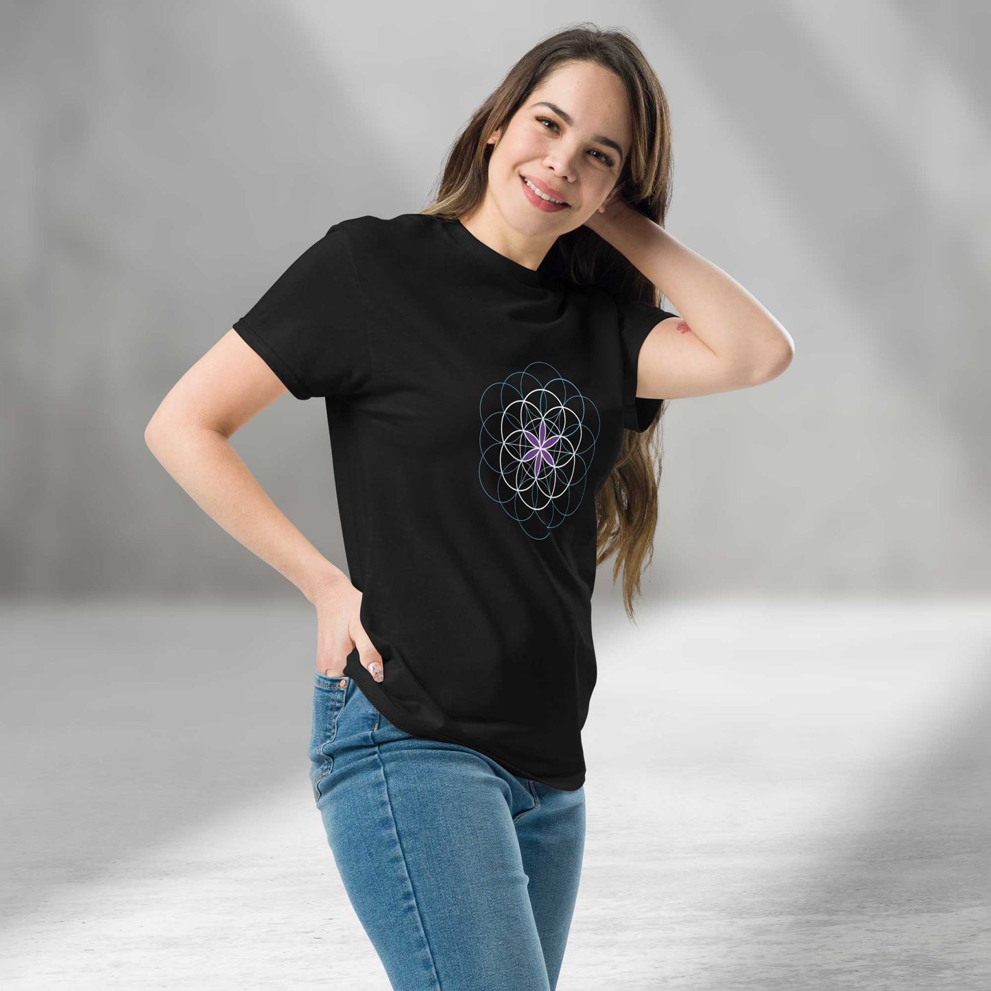 Unisex - T-Shirt "Blume des Lebens", Symbol der heiligen Geometrie - BONANI Design T-Shirt