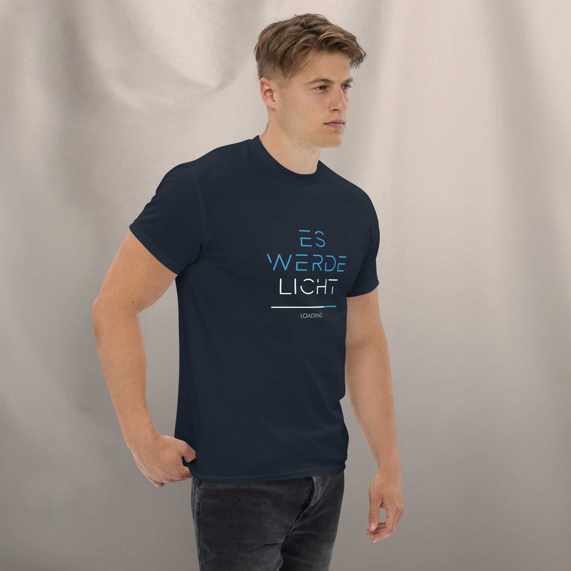 Klassisches Unisex T-Shirt, Minimalistisch, "Es werde Licht" - BONANI Design T-Shirt